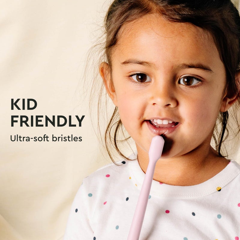 Boka Classic Manual Toothbrush with Extra Soft Activated-Charcoal, Tapered Bristles, Bioplastic Handle That Includes Travel Cap, Dentist-Approved, Great for Adults and Kids, White (Pack of 1) - Image 4